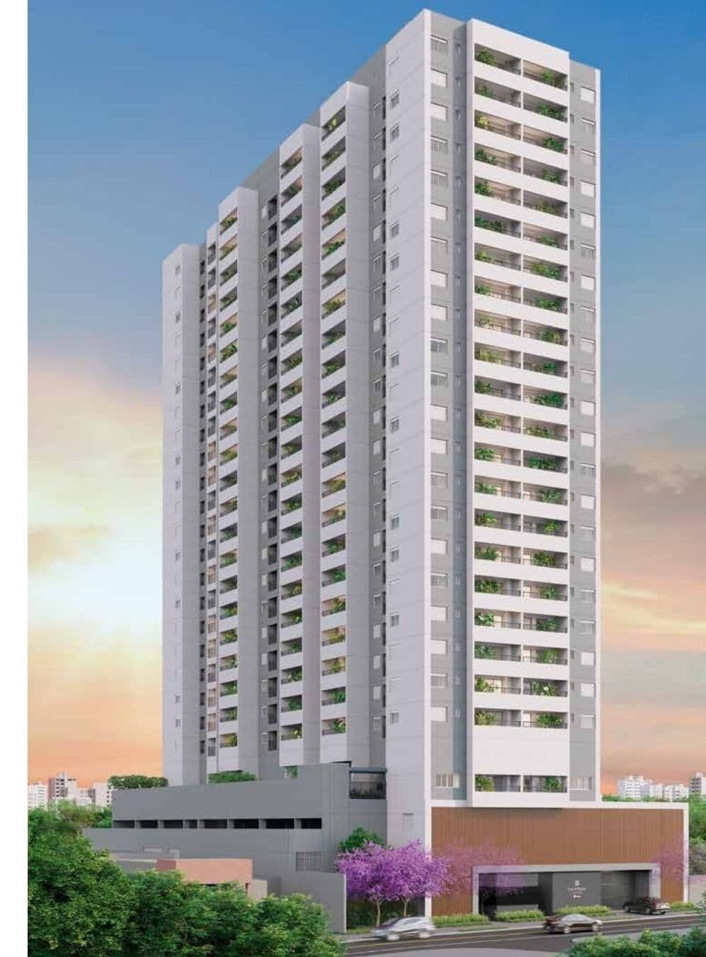 Imagem ilustrada da torre do empreendimento Lume House Vila Prudente da Construtora Eztec