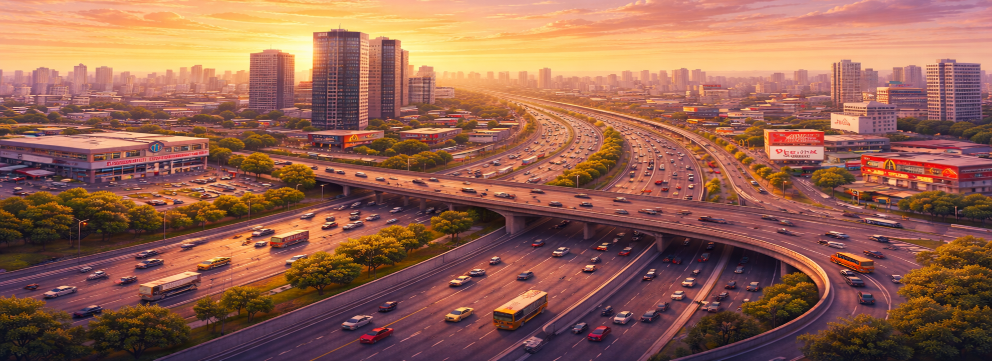 Imagem ilustrativa do cruzamento da Salim Farah Maluf com a Radial Leste fazendo alusão a localização da zona leste para apartamentos da Eztec na Zona Leste
