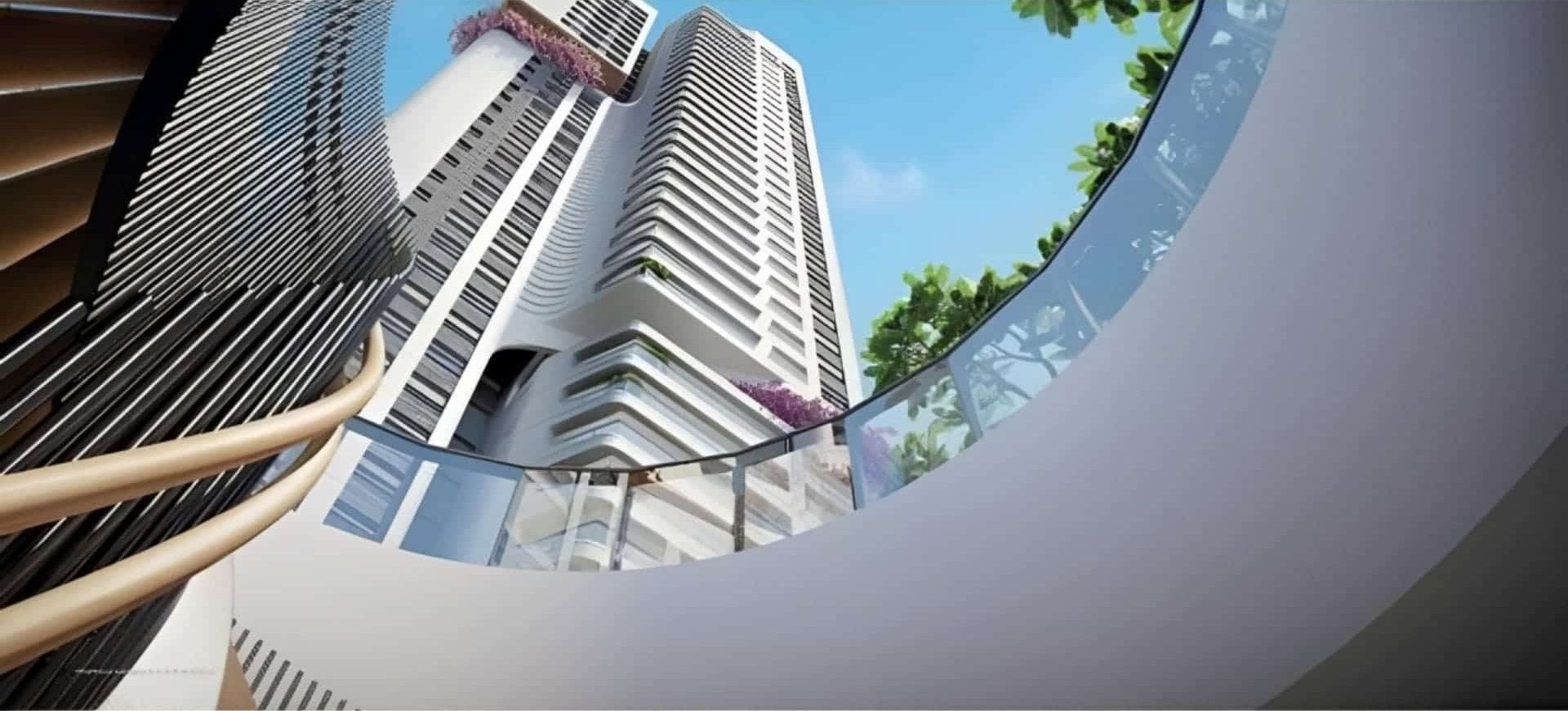 Imagem ilustrativa de uma das torres do projeto Parque da Cidade da Construtora Eztec