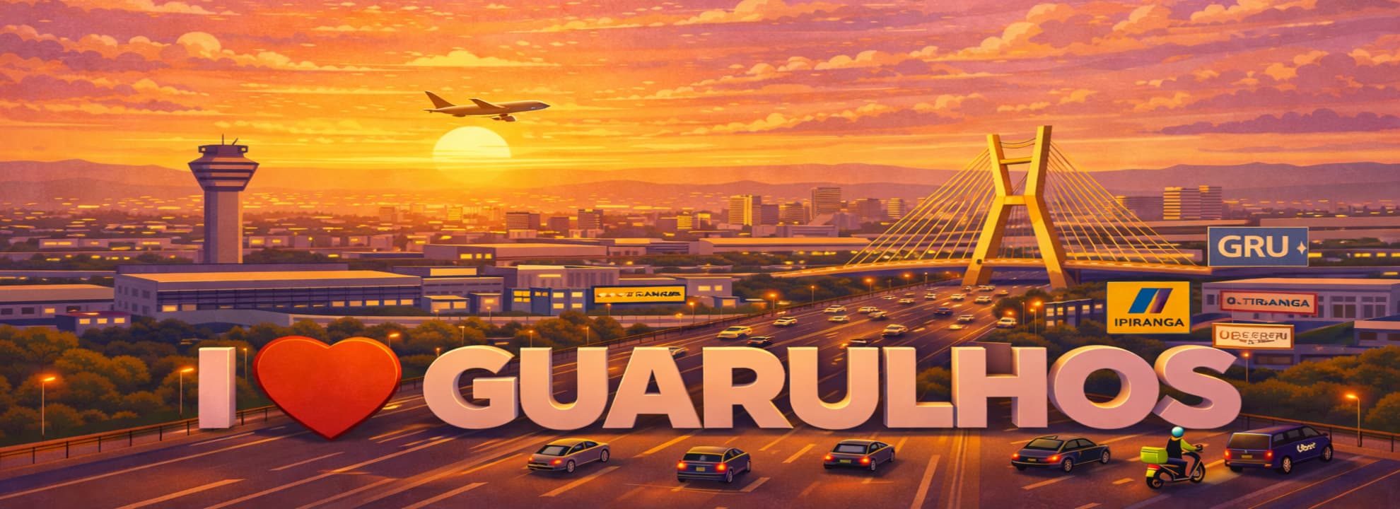 Imagem ilustrativa I Love Guarulhos para apontar local de Apartamento Eztec em Osasco